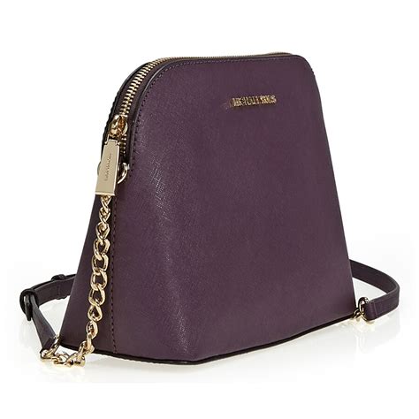 michael kors cindy large dome crossbody damson